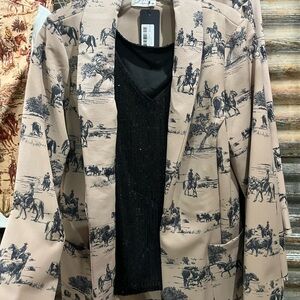Western Print Blazer
